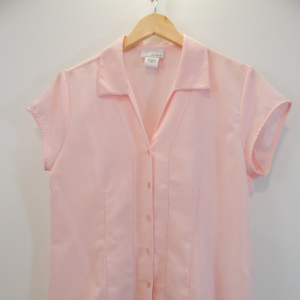 C.B Collections Soft Pink Button Blouse - image 1